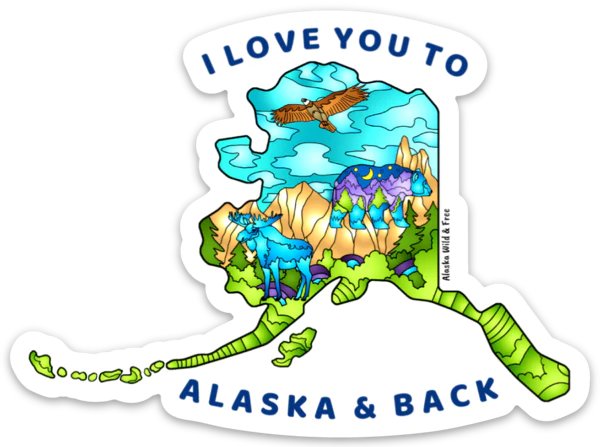 Alaska Wild & Free Giant Sticker