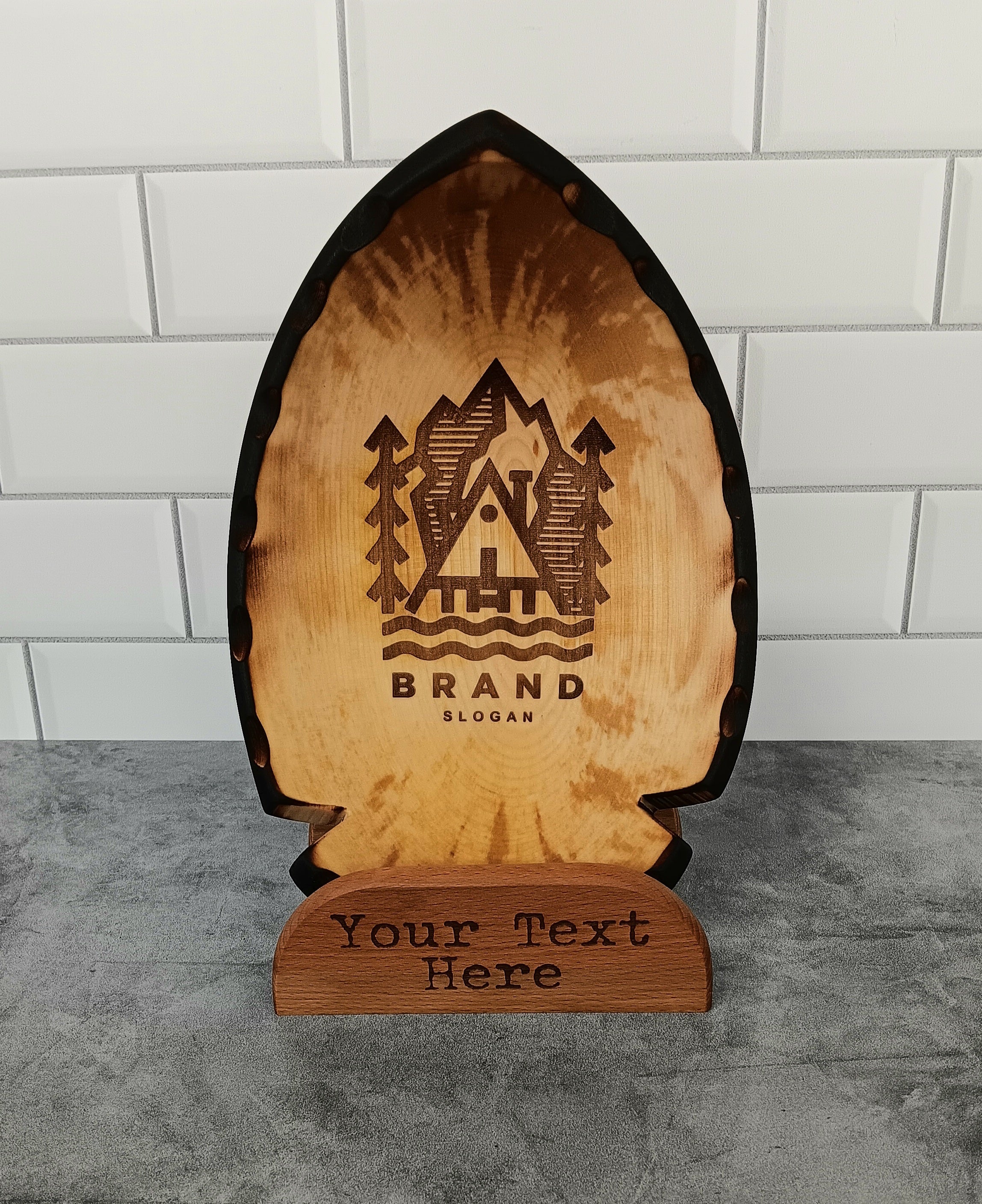 Custom Arrowhead Logo Bowl With Stand