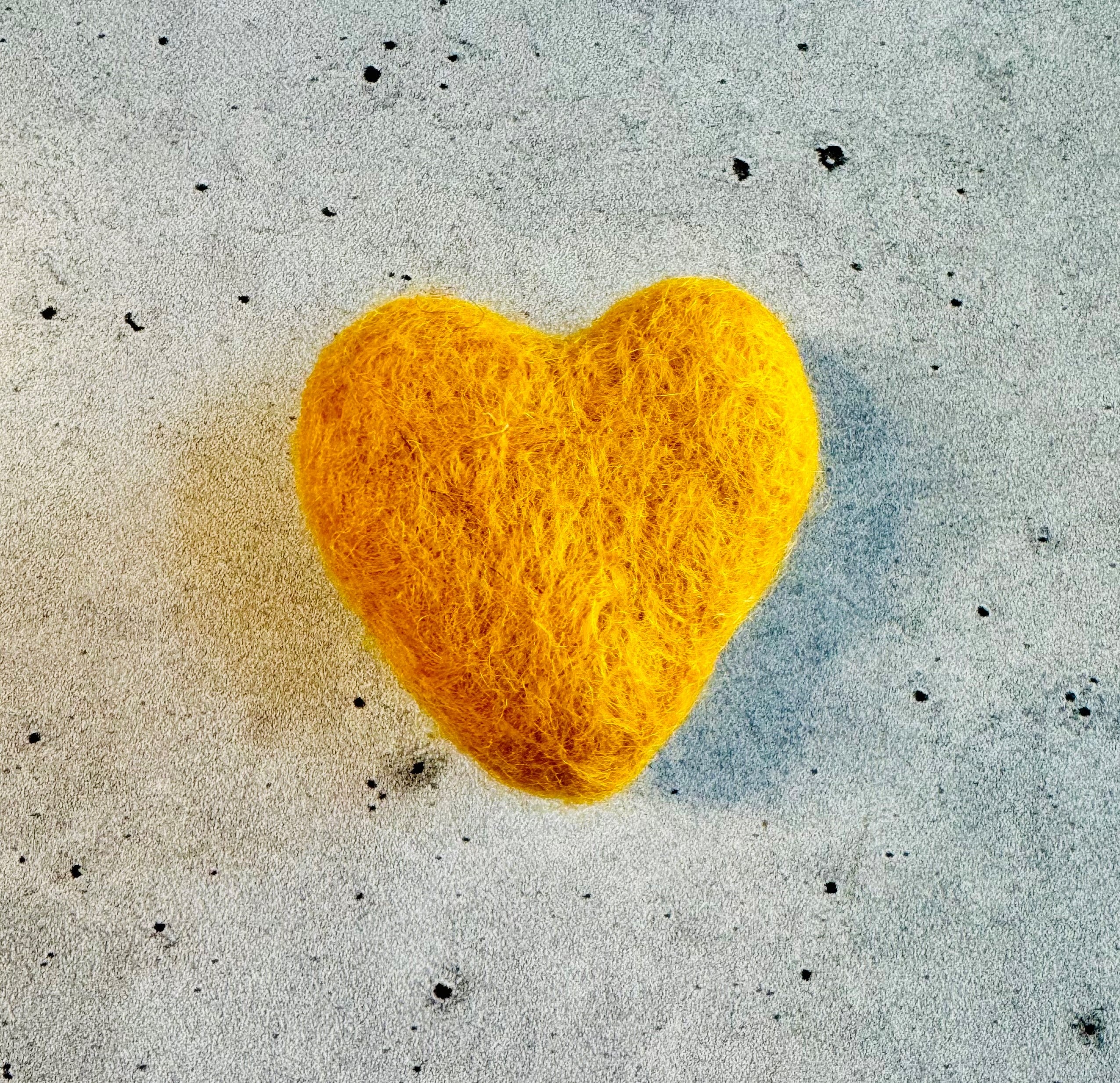 Golden Heart Felted Magnet/Ornament