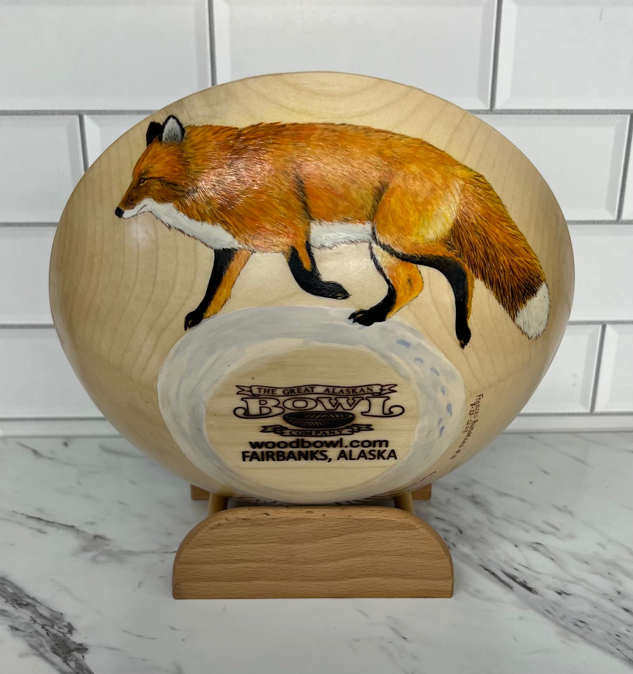 The Fox and the Hare Art Bowl