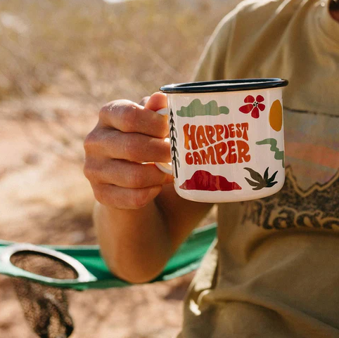 Happiest Camper Enamel Mug