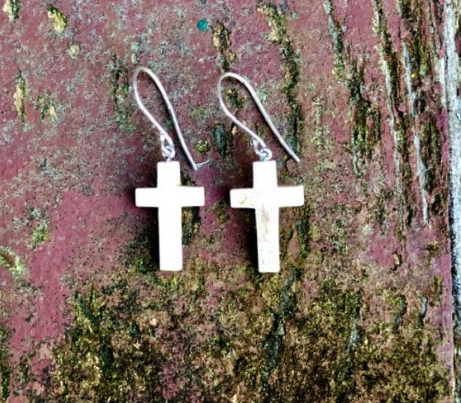 Mammoth Cross Earrings