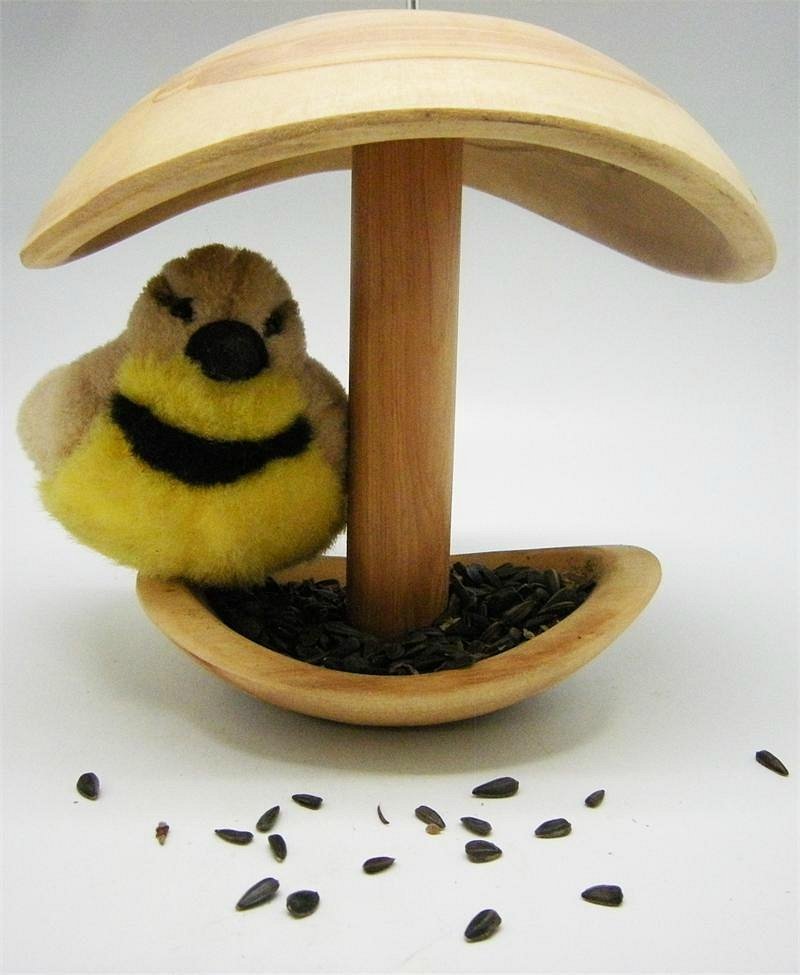 Birch Wood Birdfeeder