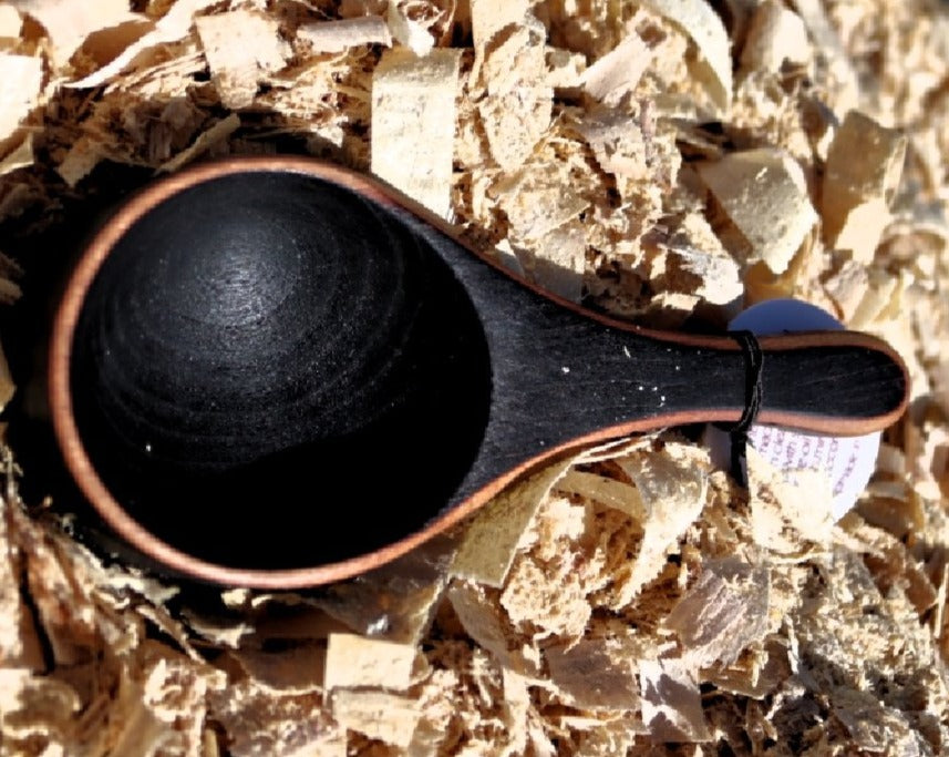 Cherry Wood Flame Blackened Coffee Scoop