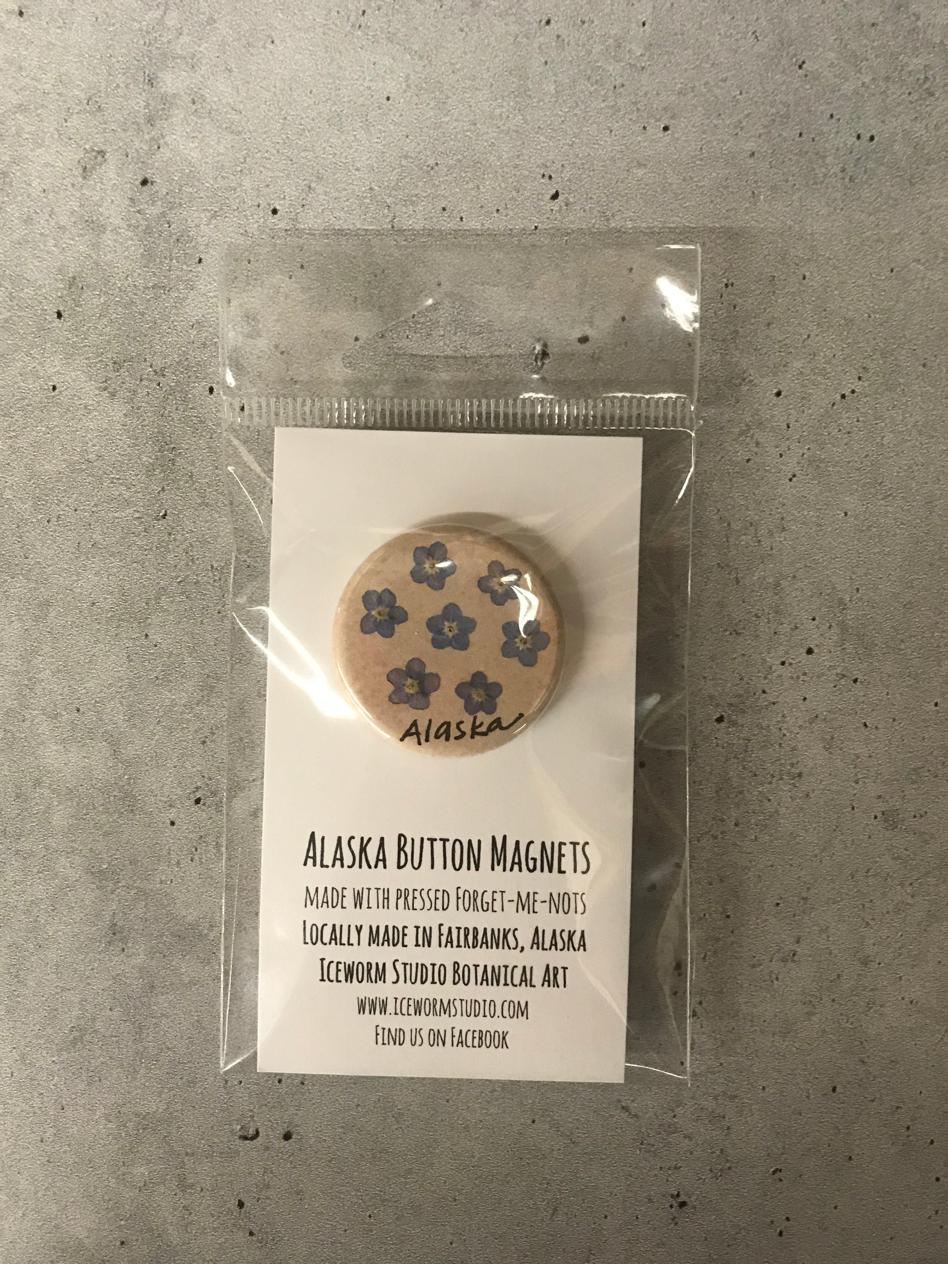 Alaska Button Magnet