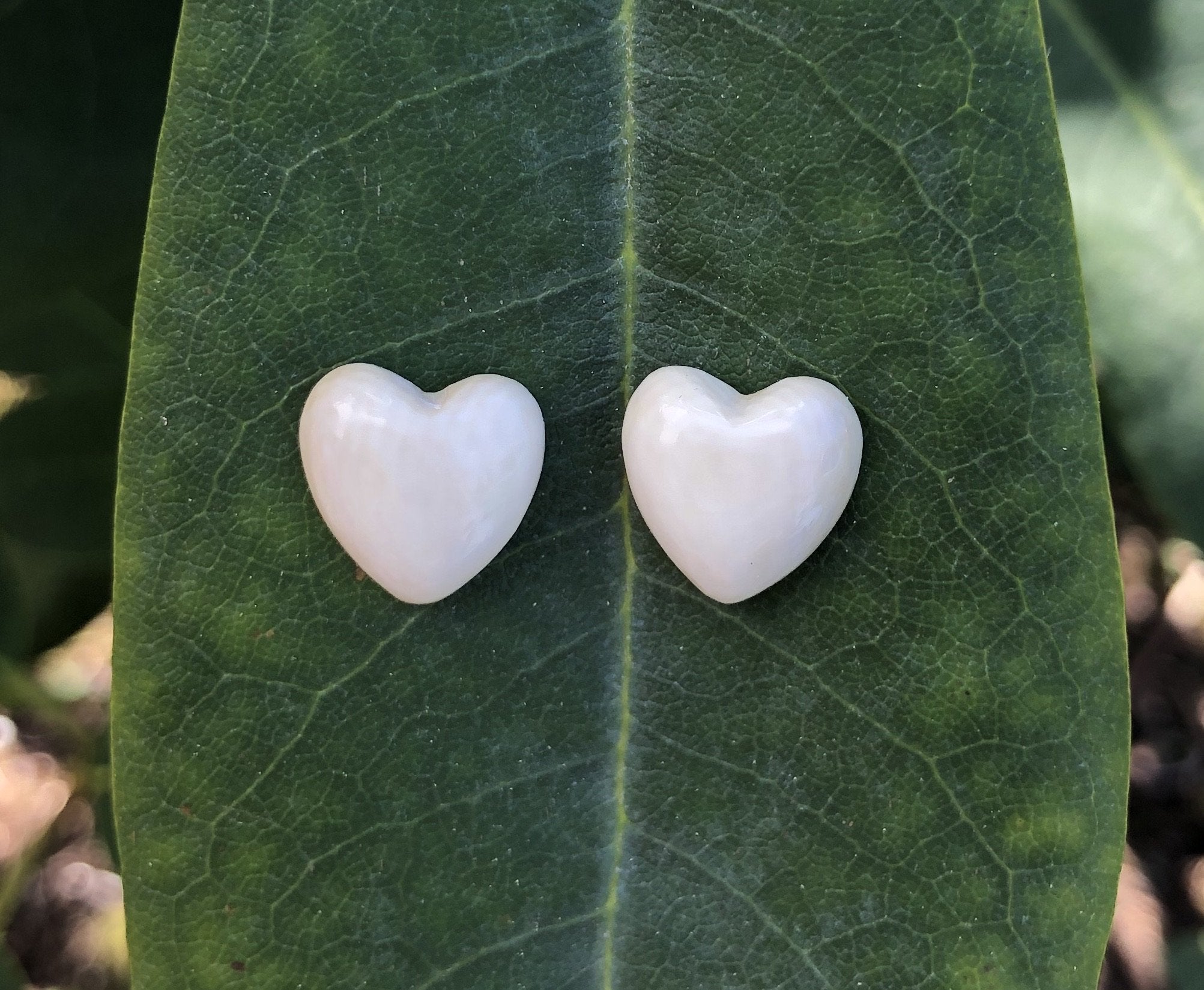 Small Puffed Heart Post Earrings