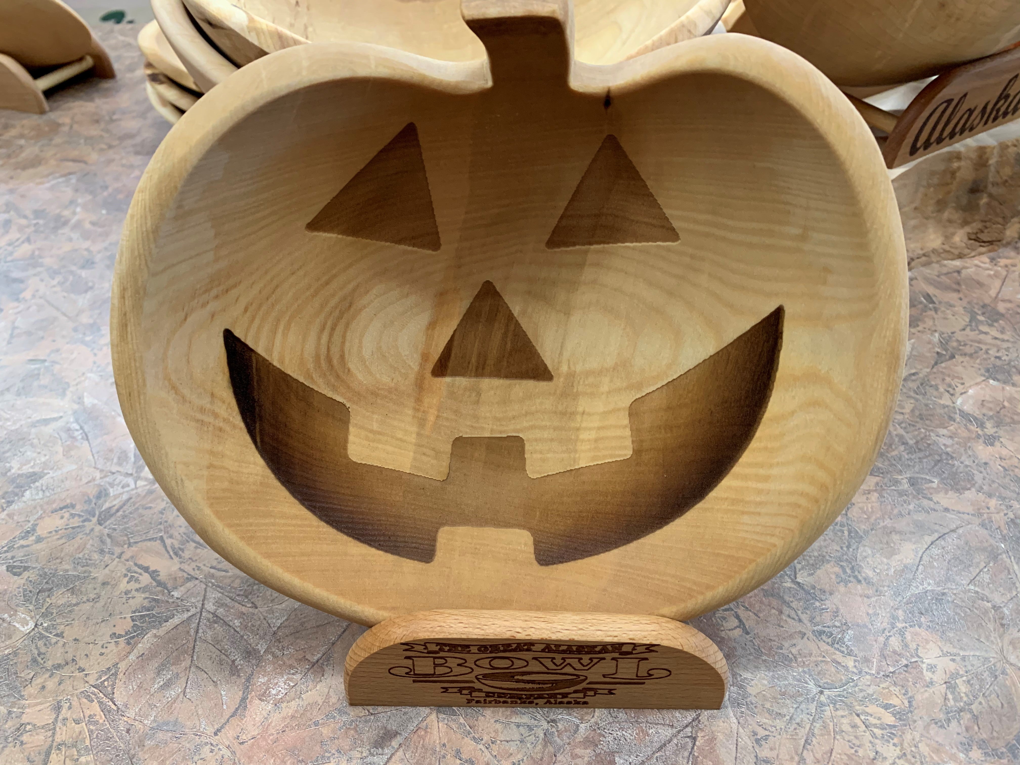 Engraved Pumpkin Bowls