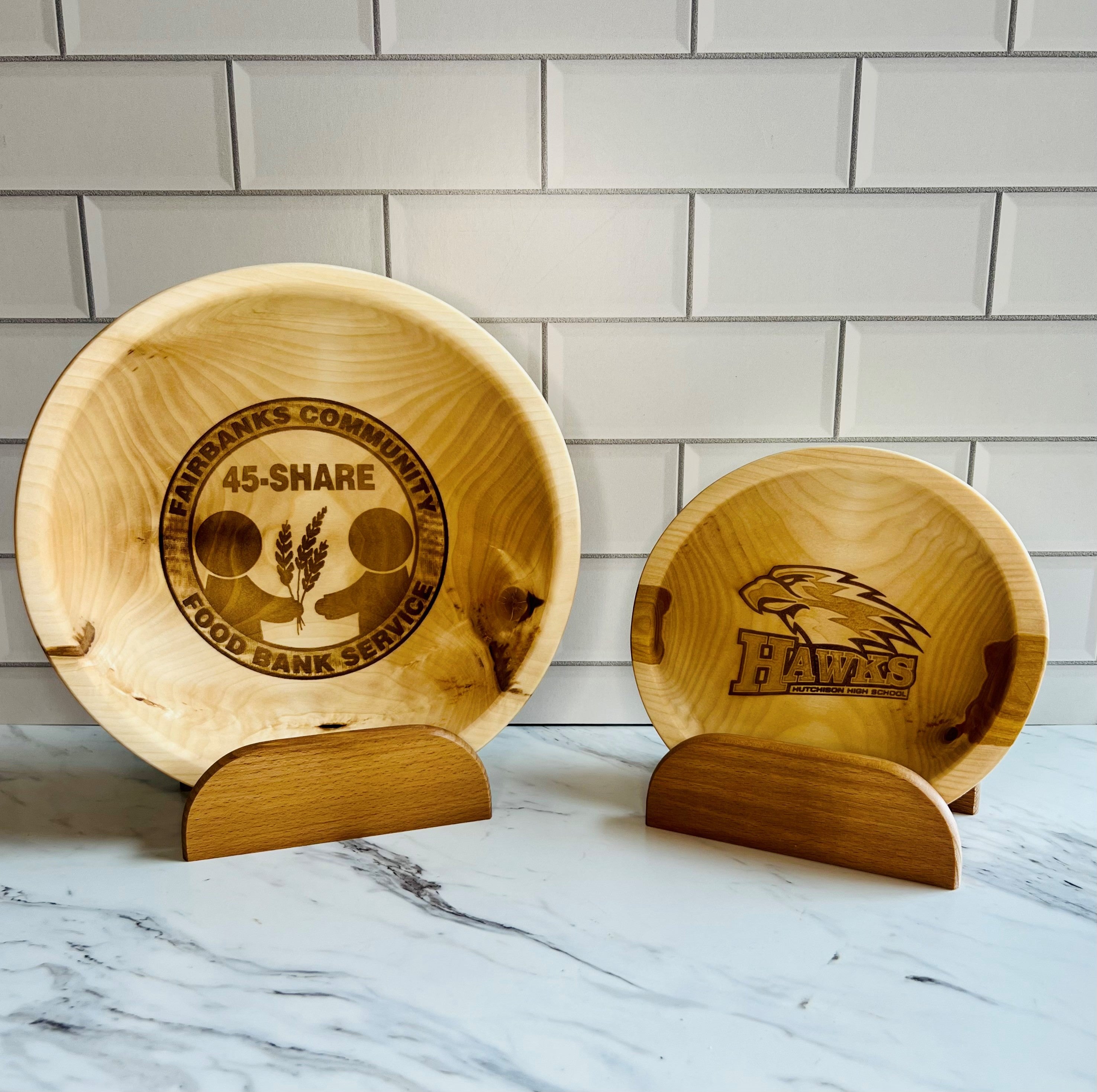 Custom Logo Bowl & Stand