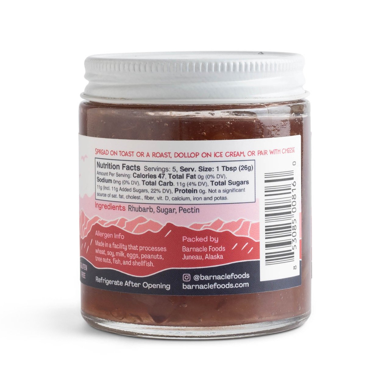 Barnacle Foods Alaskan Rhubarb Jam