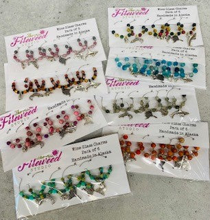 Alaskan Wine Glass Charms